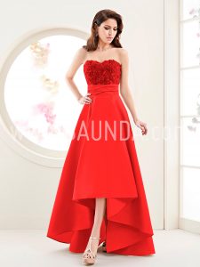 Vestido midi rojo Zeila 2018 modelo 611