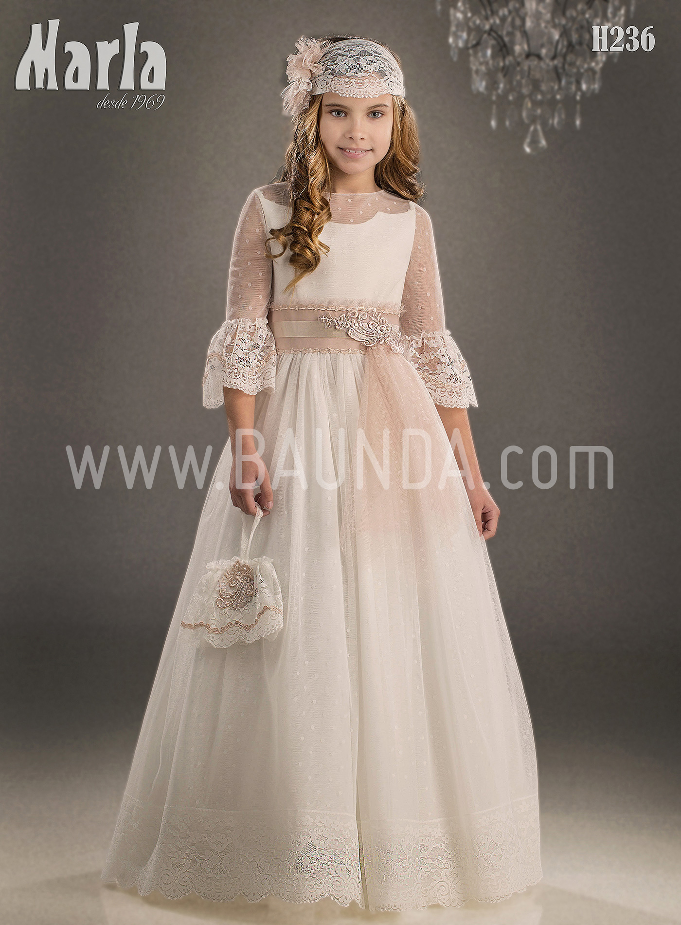Vestido de comunión bohemio Marla H236 en Madrid y tienda online