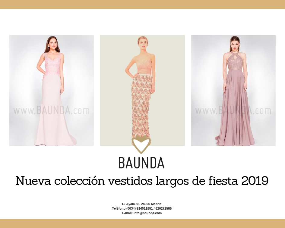 Nueva colección de vestidos largos de fiesta 2019 - Baunda %